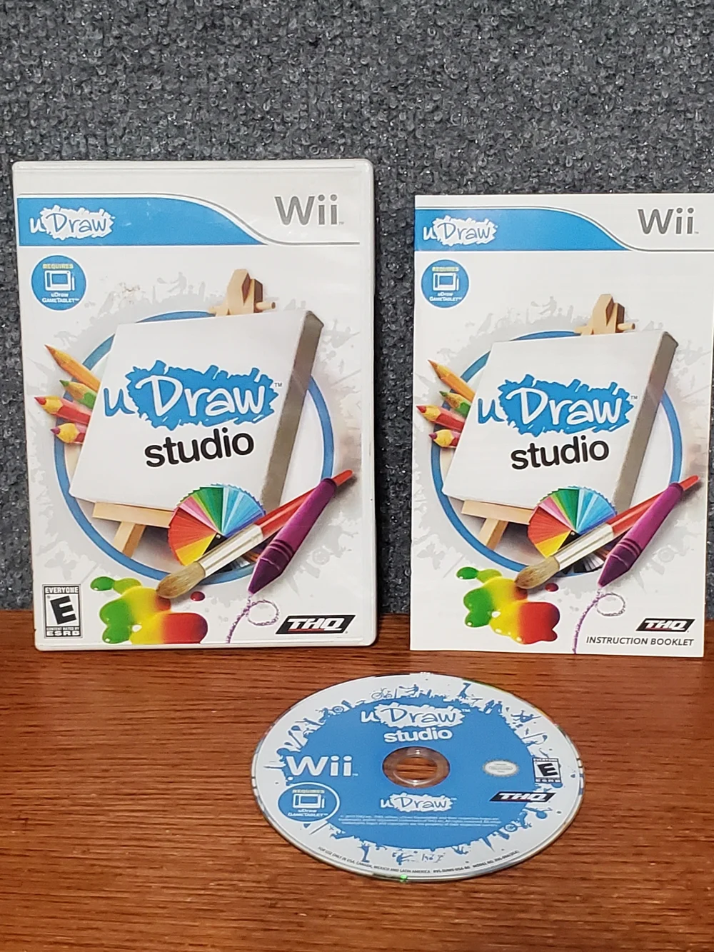 Nintendo Wii uDraw Studio (Wii, 2010) Video Game Only Complete Kids Game Night